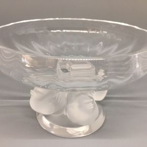 Lalique Nogent Crystal Dove Bowl